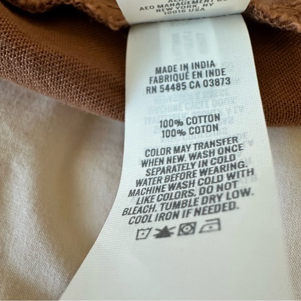 Aerie Brown Pull-On Lounge Shorts Elastic Waist Drawstring Casual Women’s Size S - Picture 7 of 7